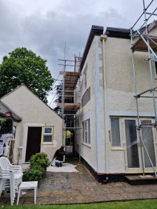 mc painters decorating a house in cheshire using a cream colour